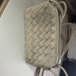 Woven crossbody.